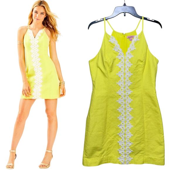 Lilly Pulitzer Shift Dress Pearl Sweet Tarty Lace Mini - Picture 1 of 9